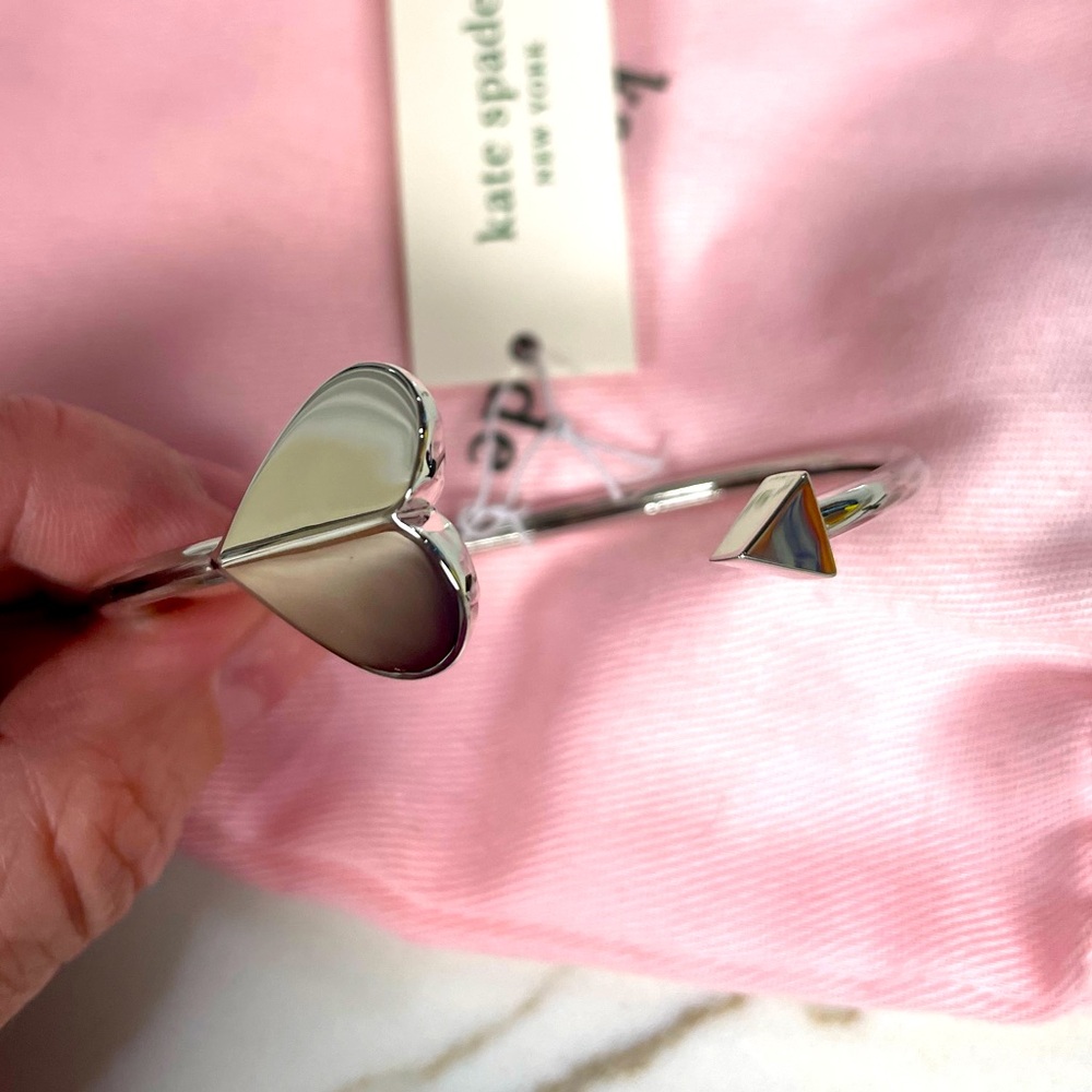 Kate Spade silver heart bangle bracelet